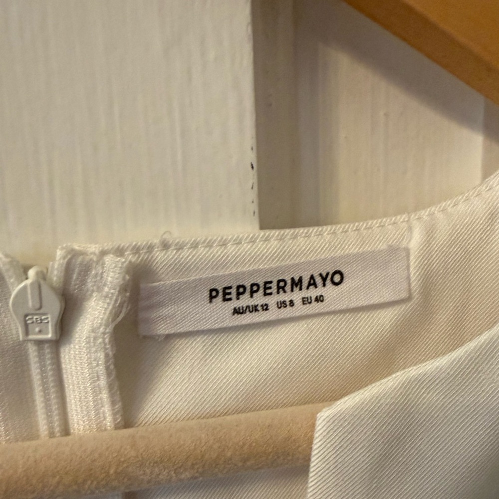Peppermayo Pleated White Mini Dress - Picture 4 of 6